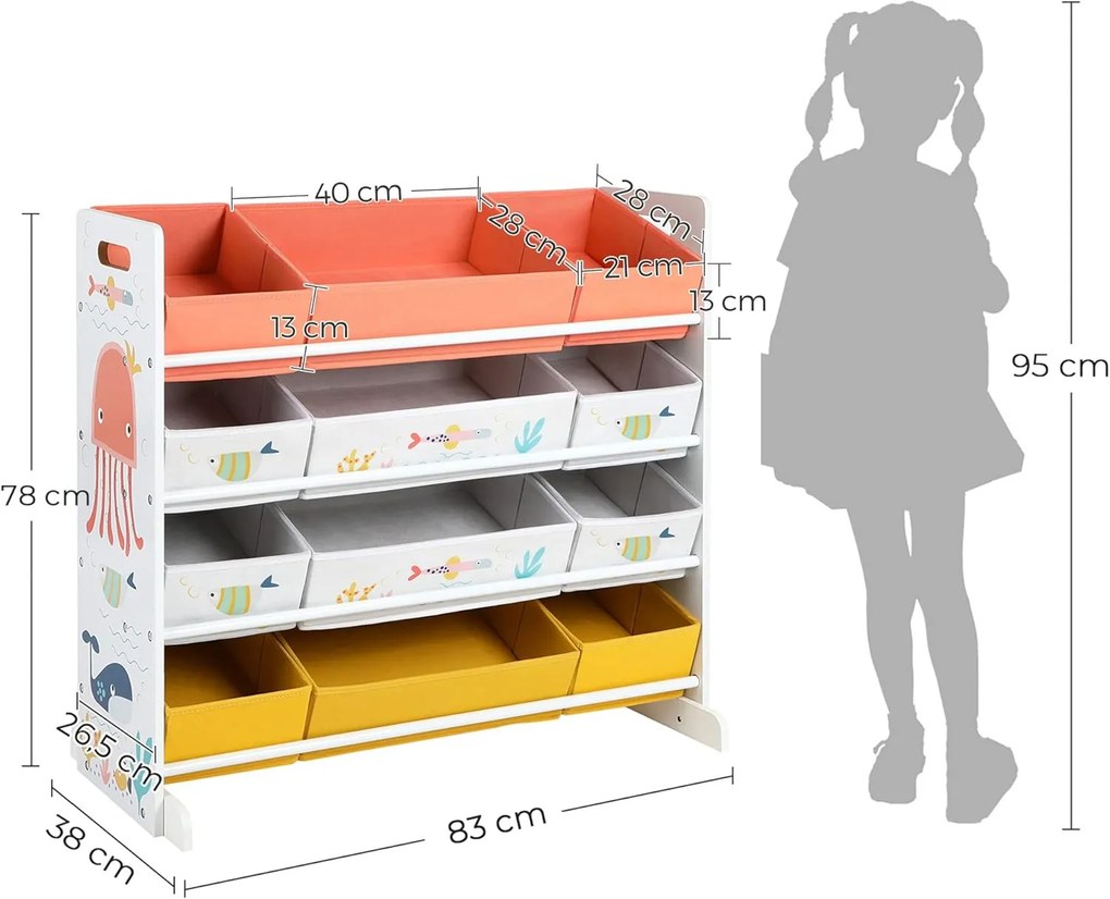 Dětský regál Vurt 83 cm vícebarevný