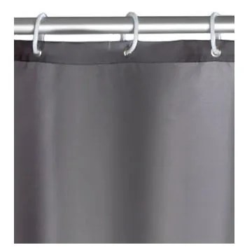 Sivý sprchový záves s protiplesňovou povrchovou úpravou Wenko, 180 × 200 cm