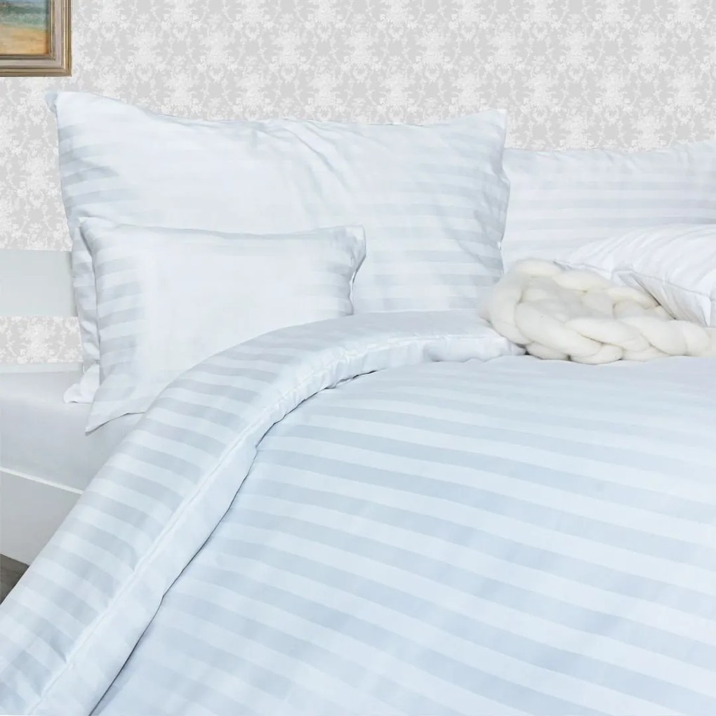Obliečky damaškové biele EMI: Francúzsky set1 200x220 + 2x (70x90)