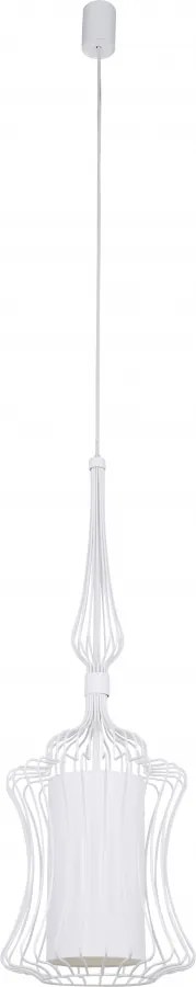 ABI S | elegatná drôtená závesná lampa Farba: Biela