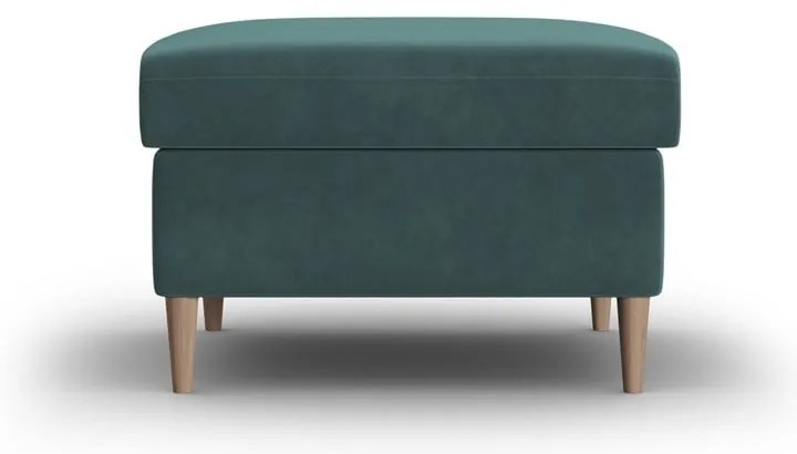 Zamatová podnožka v petrolejovej farbe Kyoto – Cosmopolitan Design