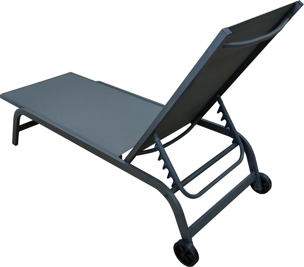 Záhradné ležadlo Houseland Breeze sivé