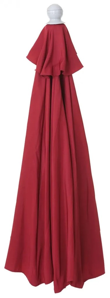 Slnečník polkruh Parla - polyester/hliník - 300cm bordová so stojanom