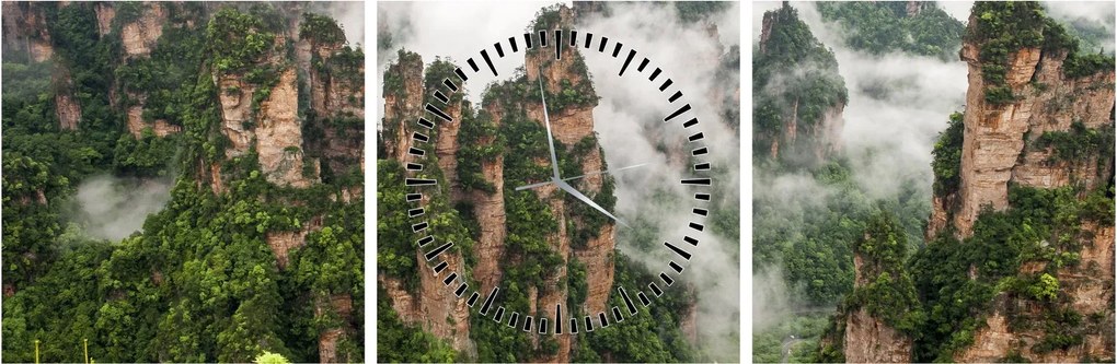 Obraz - National Park Zhangjiajie, Čína (s hodinami) (90x30 cm)