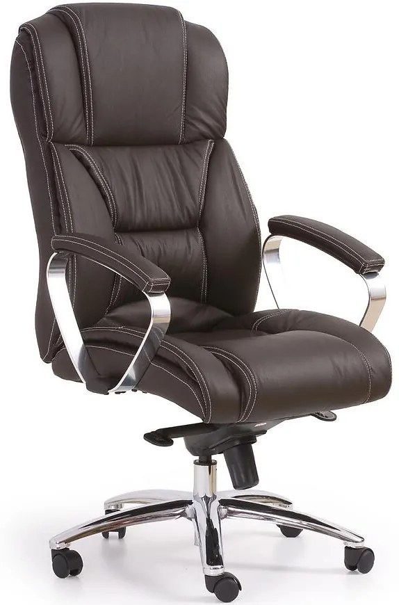 Kancelárske kreslo kožené Foster tmavohnedé