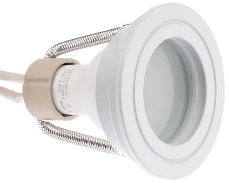 HALOGEN Vodotesná hliníková SPOT TUBA 95mm IP44 Biela AQUARIUS SQUARE Kobi