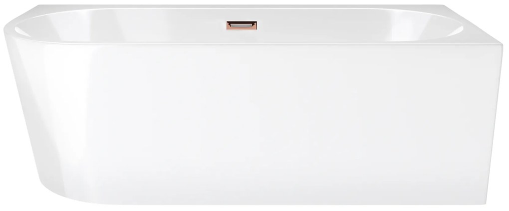 D‘Eluxe - VANE - Voľne stojaca akrylátová vaňa RELAX NT92R Pravá xcm Voľne stojaca vaňa biela 170 80 58 170x80cm biela + Sifón CLIK CLACK - farba Ružové Zlato