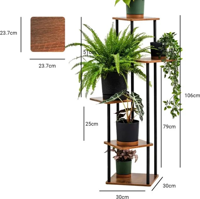 Stojan na kvety PALACE čierny