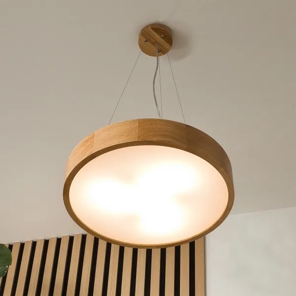 Luster na lanku OAK 3xE27/60W/230V dub ø 47,5 cm