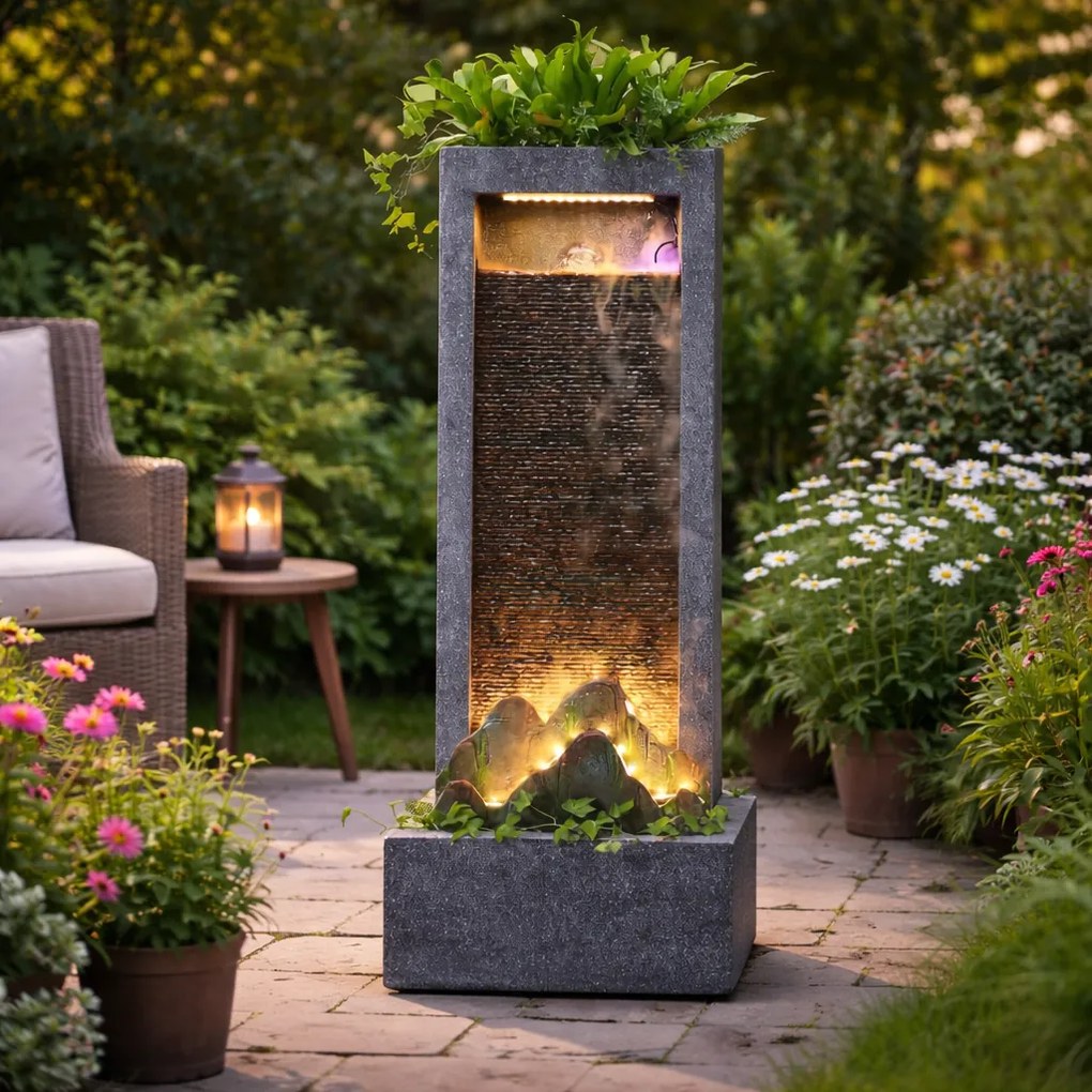 Záhradná fontána BestBerg EF-24 / polyresin / 47 x 26 x 127 cm
