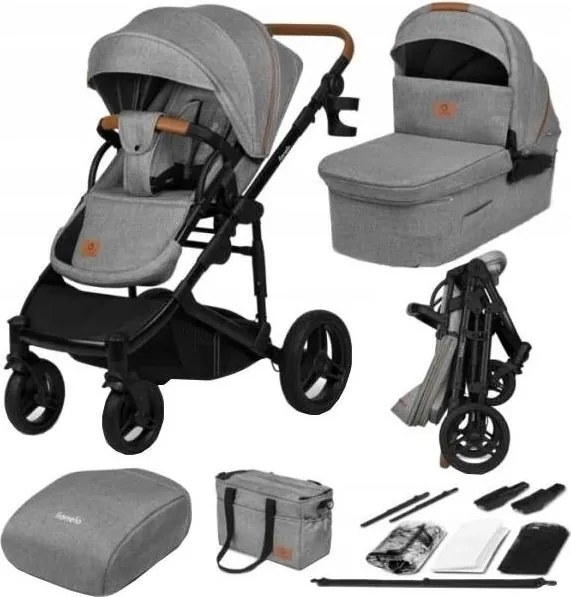 Lionelo - Kombinovaný kočík 2v1 MARI TOUR Sivý kameň