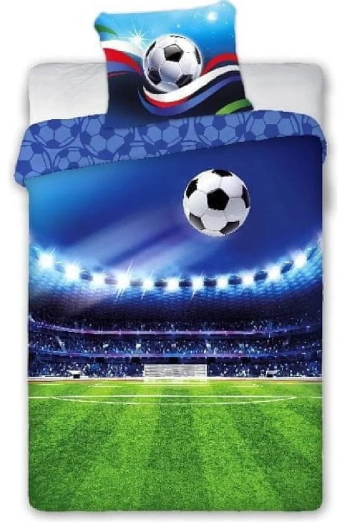 Obliečky bavlnené Deluxe 3D 200x140cm+90x70cm Futbal gól Faro