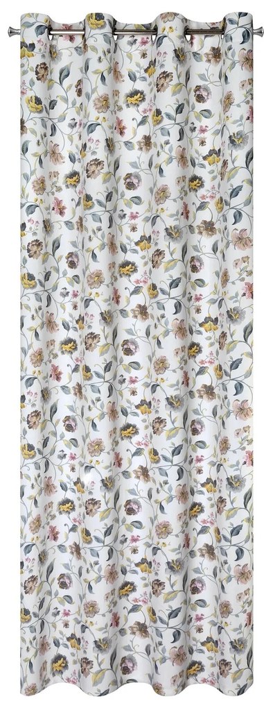 ZATEMŇOVACÍ ZÁVES NA KRÚŽKOCH KRISTAL 140X250 CM VZOROVANÁ