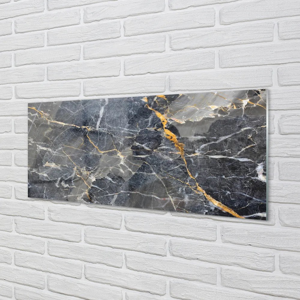 Sklenený obklad do kuchyne Marble kamenný múr 140x70 cm