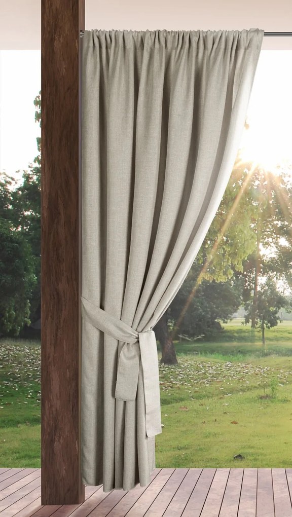 ZÁHRADNÝ VODEODOLNÝ ZÁVES NA PÁSKE GARDEN 155X200 CM BÉŽOVÁ