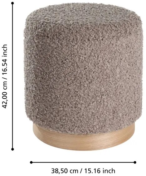 Eglo 424141 - SADA 2x Taburet MASHIKE pr. 31,5/38,5 cm hnedá