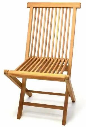 Skladacia stolička z teakového dreva