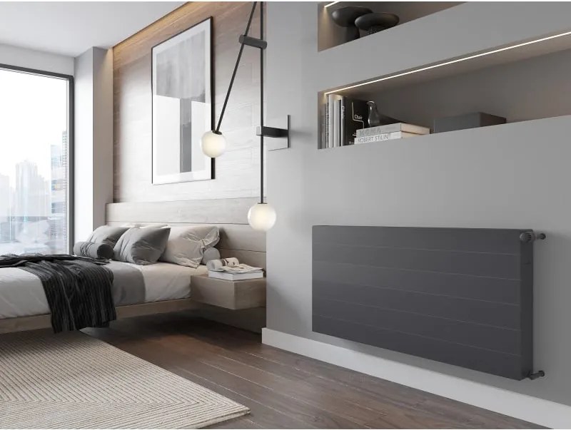 Mexen, panelový radiátor Mexen Line CL22 500 x 1600 mm, bočné pripojenie, 2183 W, antracit - W422L-050-160-66