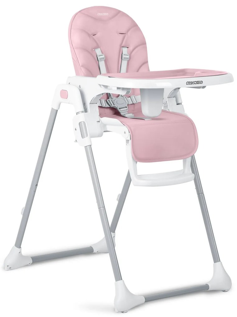 Detská jedálenská stolička Ricokids Tulo ružová