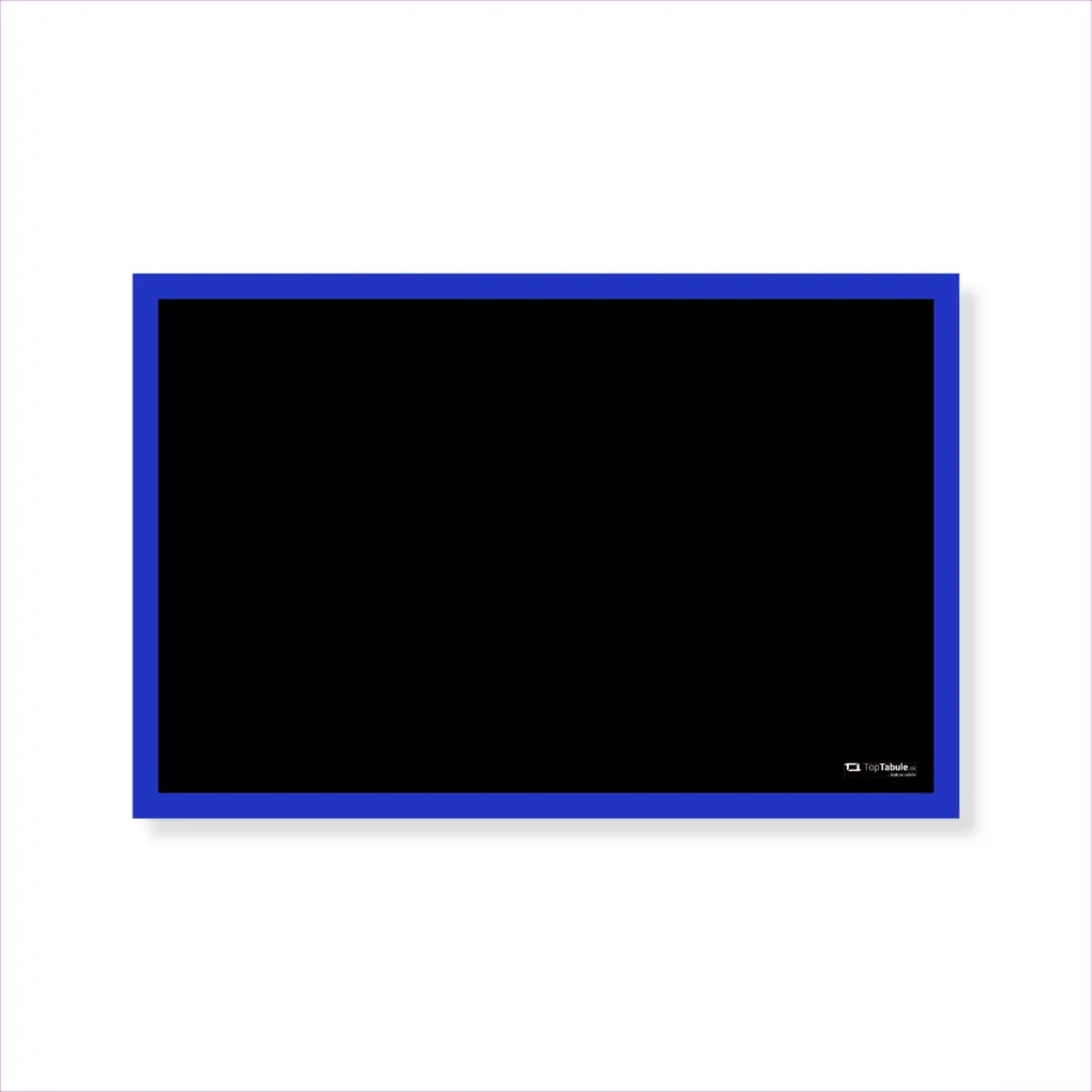 Toptabule.sk KRTCL03 Čierna kriedová tabuľa v modrom drevenom ráme 100x200cm / magneticky /