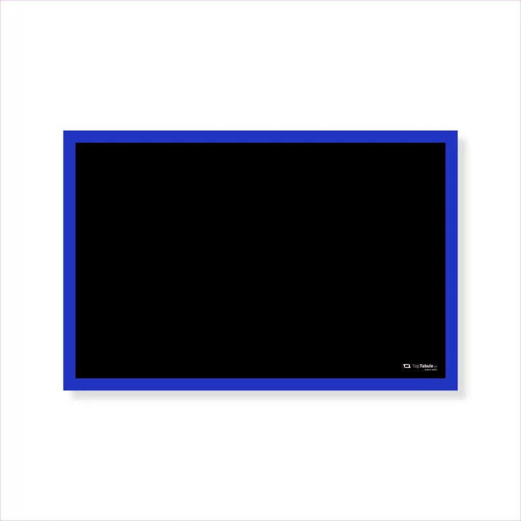 Toptabule.sk KRTCL03 Čierna kriedová tabuľa v modrom drevenom ráme 80x60cm / nemagneticky /