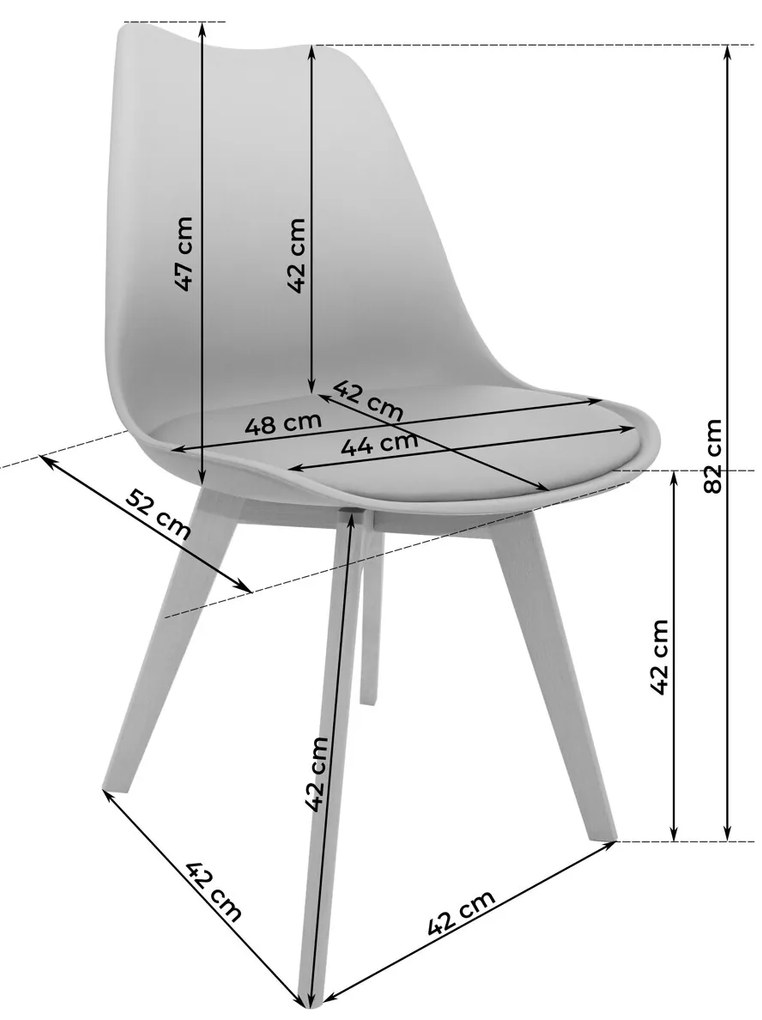 Plastová jídelní židle EMMA černá