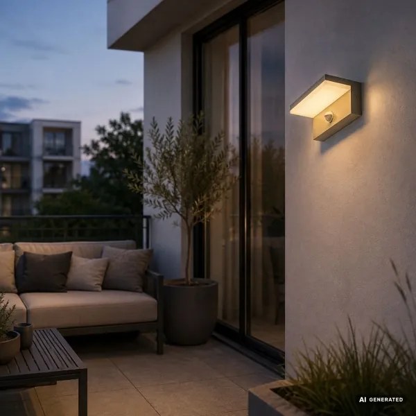 Rabalux 77220 - LED vonkajšie nástenné svietidlo so senzorom ZARAGOZA 9W/230V IP54 béžová
