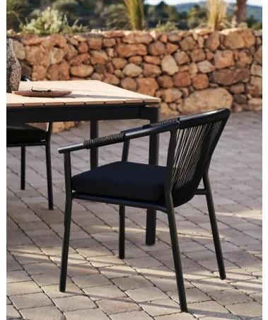 XELIDA záhradná stolička Čierna