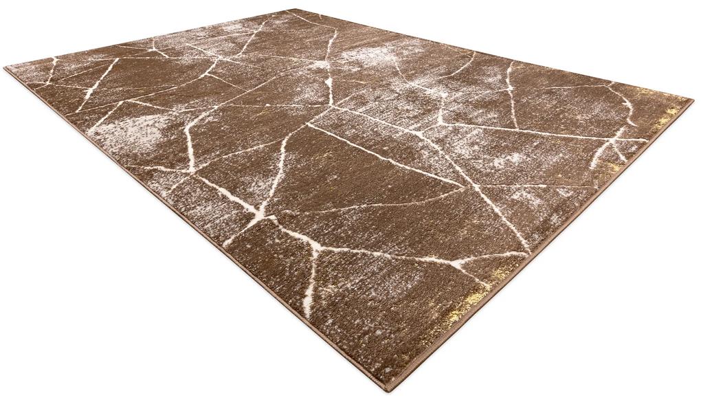 Moderný koberec MEFE 2783 Mramor - Štrukturálny, dve vrstvy rúna, tmavo-béžová