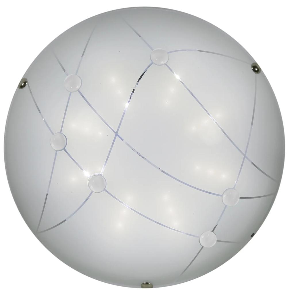 CLX Nástenné / stropné moderné LED osvetlenie SALVI, 10W, studená biela, 30cm, okrúhle, číre