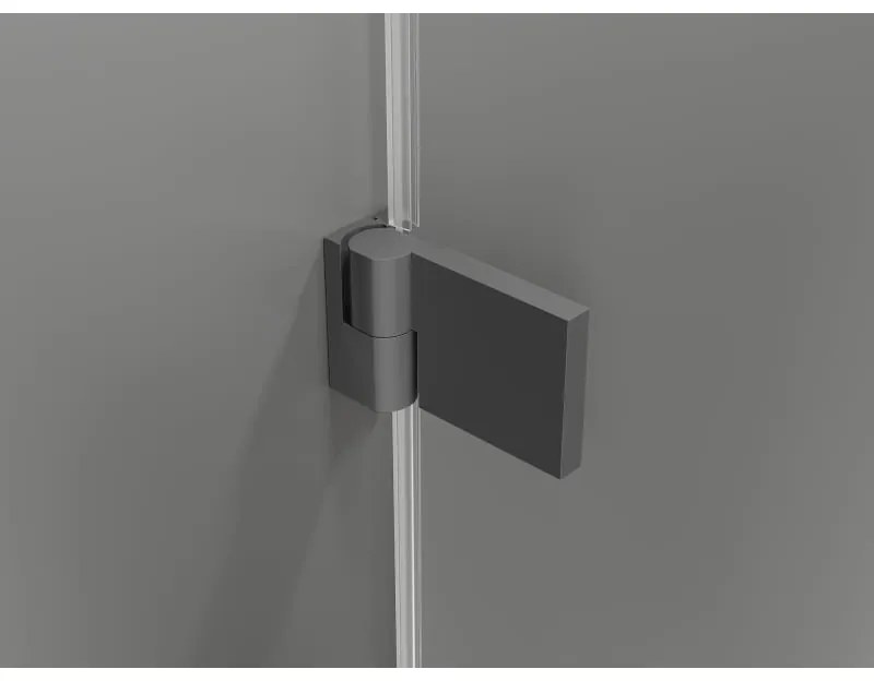 Mexen, Mexen Lunar-B výklopné sprchové dvere ľavé 85 cm, transparentné, pištoľový kov - 832-085-000-95-00-L