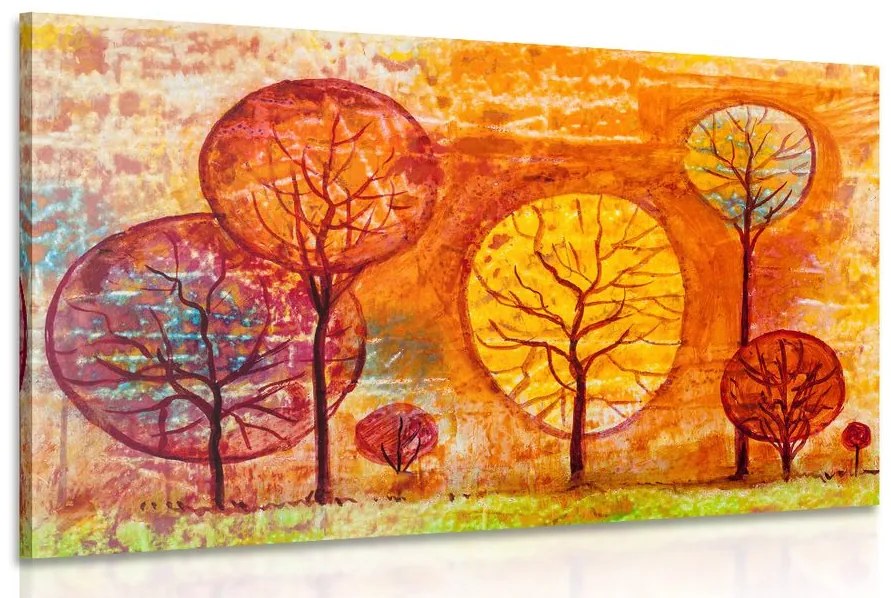 Obraz stromy vo farbách jesene Varianta: 120x80
