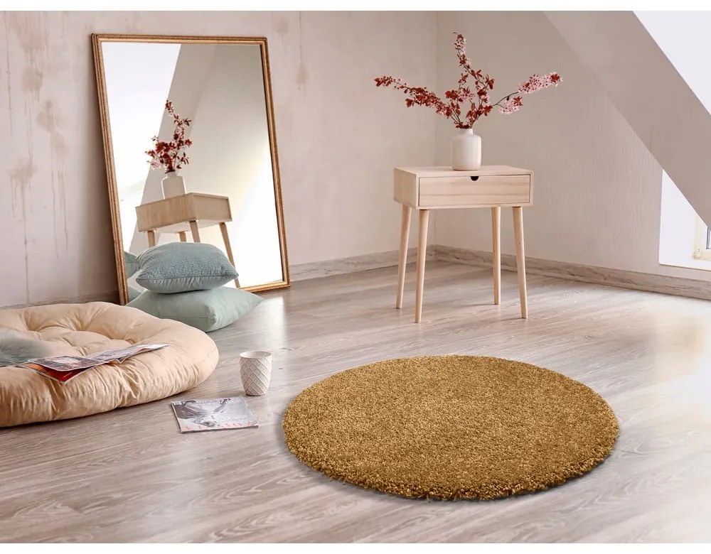 Hnedý koberec Universal Aqua Liso, ø 100 cm