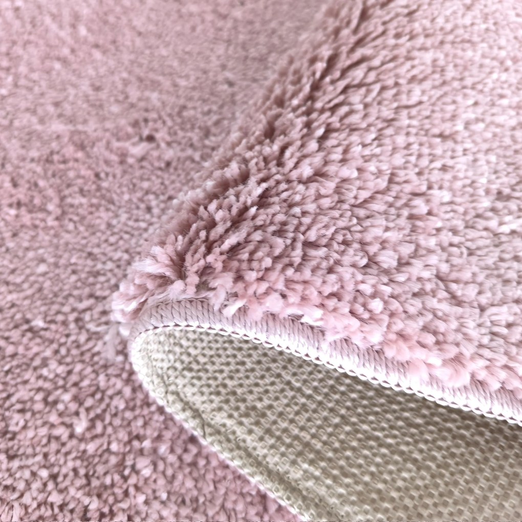 DY Obdĺžnikový ružový shaggy koberec Kamel Rozmer: 150x200 cm