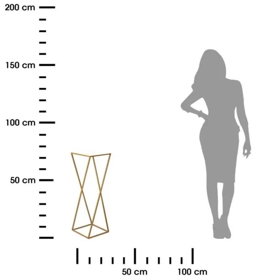 Stojan na kvety 70x24 cm zlatá