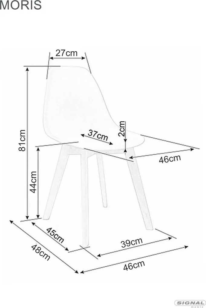 SI Stolička Moris sivý
