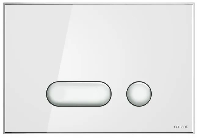 Cersanit Intera, splachovacie tlačidlo, biele sklo, S97-022