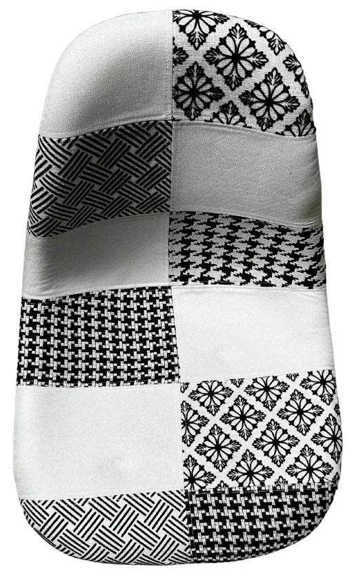 Stolička patchwork bielo čierna škandinávsky štýl | jaks