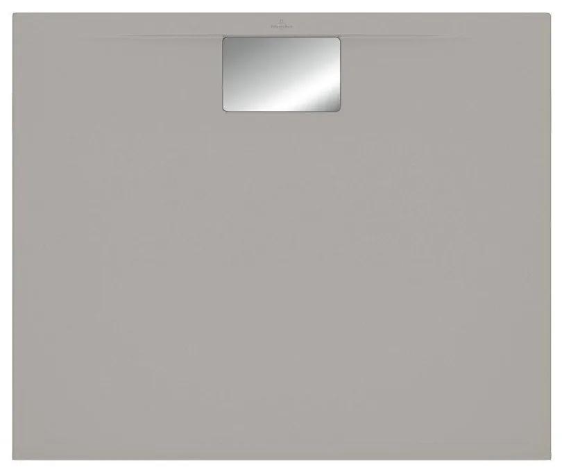VILLEROY &amp; BOCH Architectura MetalRim obdĺžniková sprchová vanička akrylátová, štandardný model, protišmyk (B), 1000 x 900 x 48 mm, Grey, UDA1090ARA248V-3S