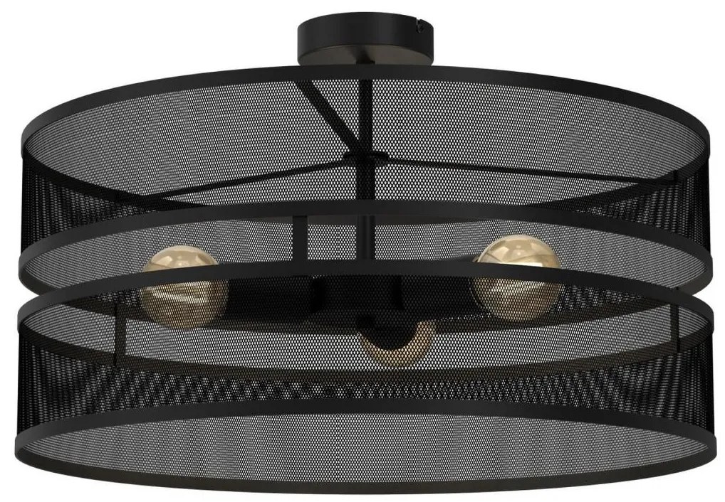 Prisadený luster GLUM 3xE27/60W/230V čierna