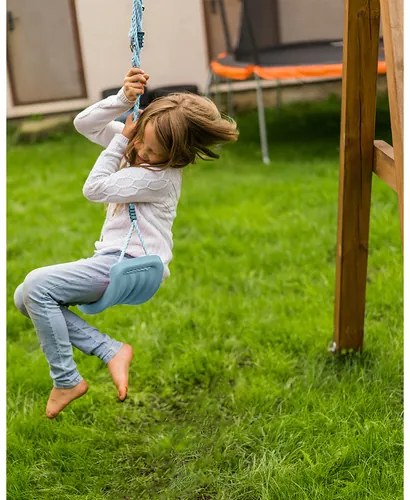Detská záhradná hojdačka na lanách modrá