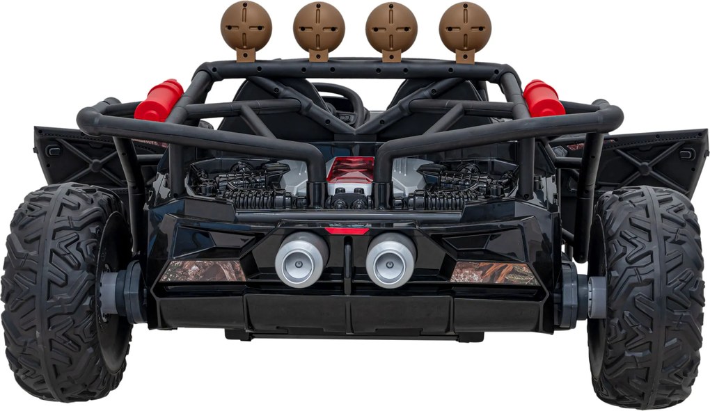 Ramiz Detská pretekárska bugina na batérie 5 Čierna + motory 2x200W + diaľkové ovládanie + zvuková LED dióda + pomalý štart