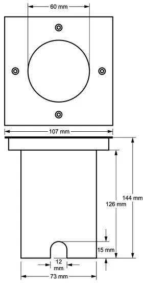 Vonkajšie nájazdové svietidlo 1xGU10/35W/230V IP44 matný chróm