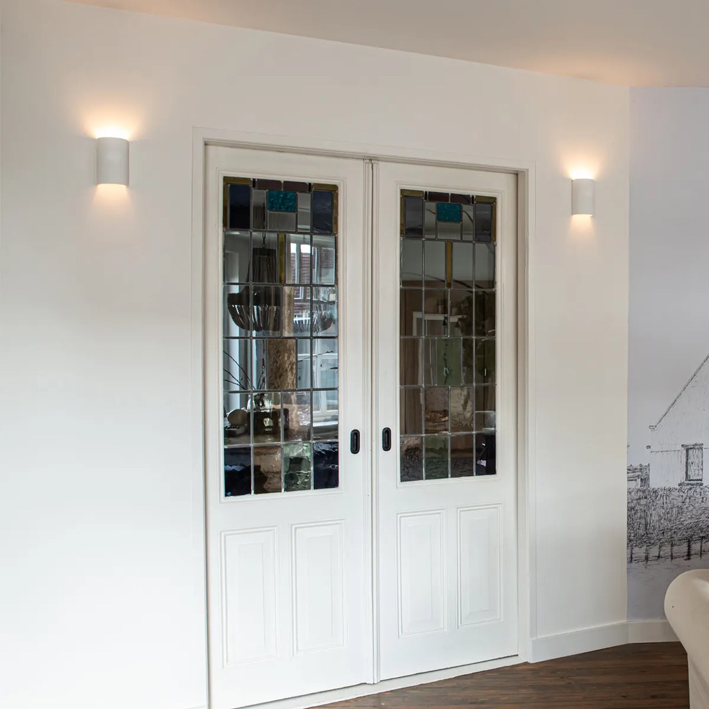 Moderná nástenná lampa biela - Sabbio