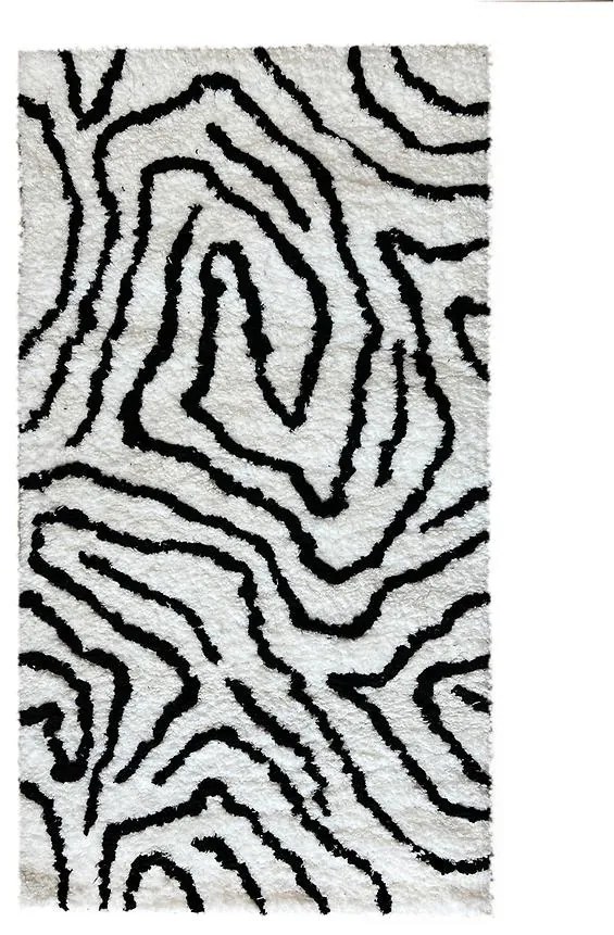 Koberec Shaggy Sonic 0.8/1.5 Psr-13557 biela