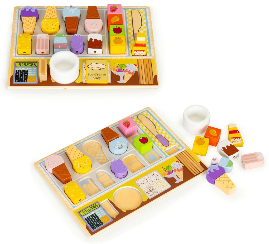 Drevená doska zmrzlinárska zmrzlinová súprava pre deti
