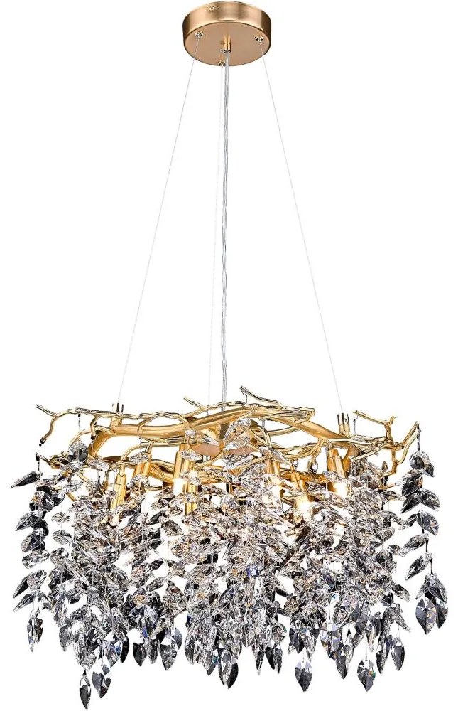 Krištáľový luster na lanku 9xG9/40W/230V zlatá