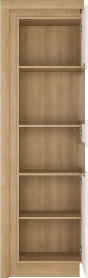 Obývacia stena Lyon, dub riviéra/biela lesk, s osvetlením