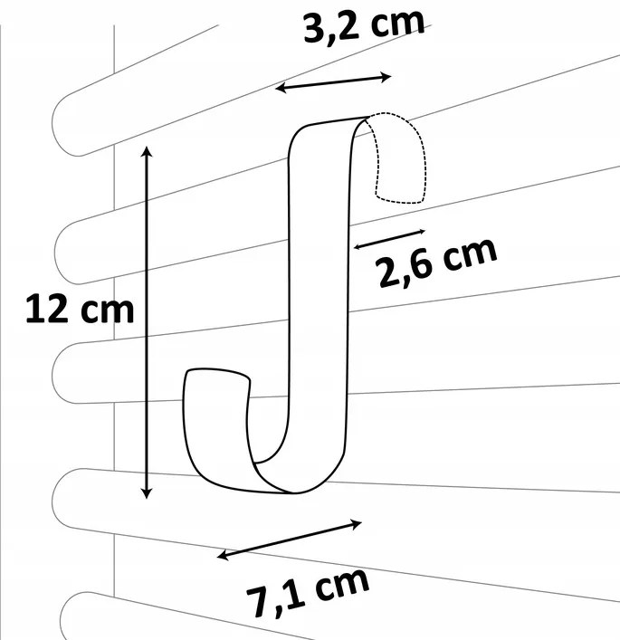 Goodhome Háčik na radiátor, transparentný, plast LUPI