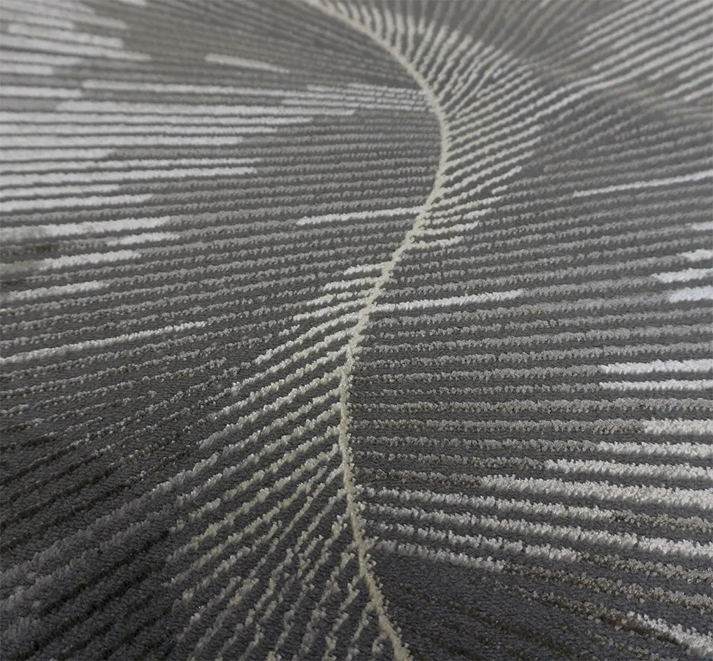 Esprit 3607 GREY – sivý obdĺžnikový koberec so vzorom Rozmer: 200x290 cm